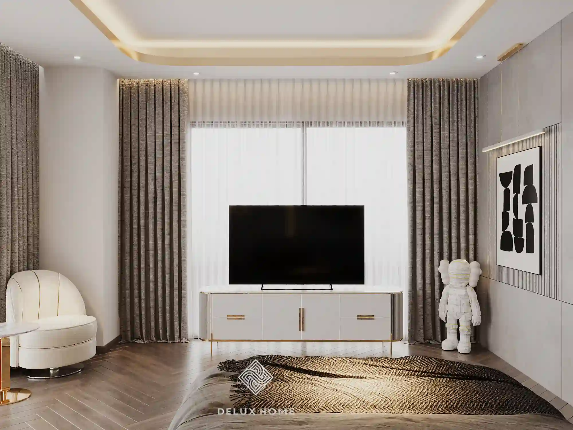 Dự án nhà phố anh Hưng - Hoàng Cầu - phòng ngủ con trai