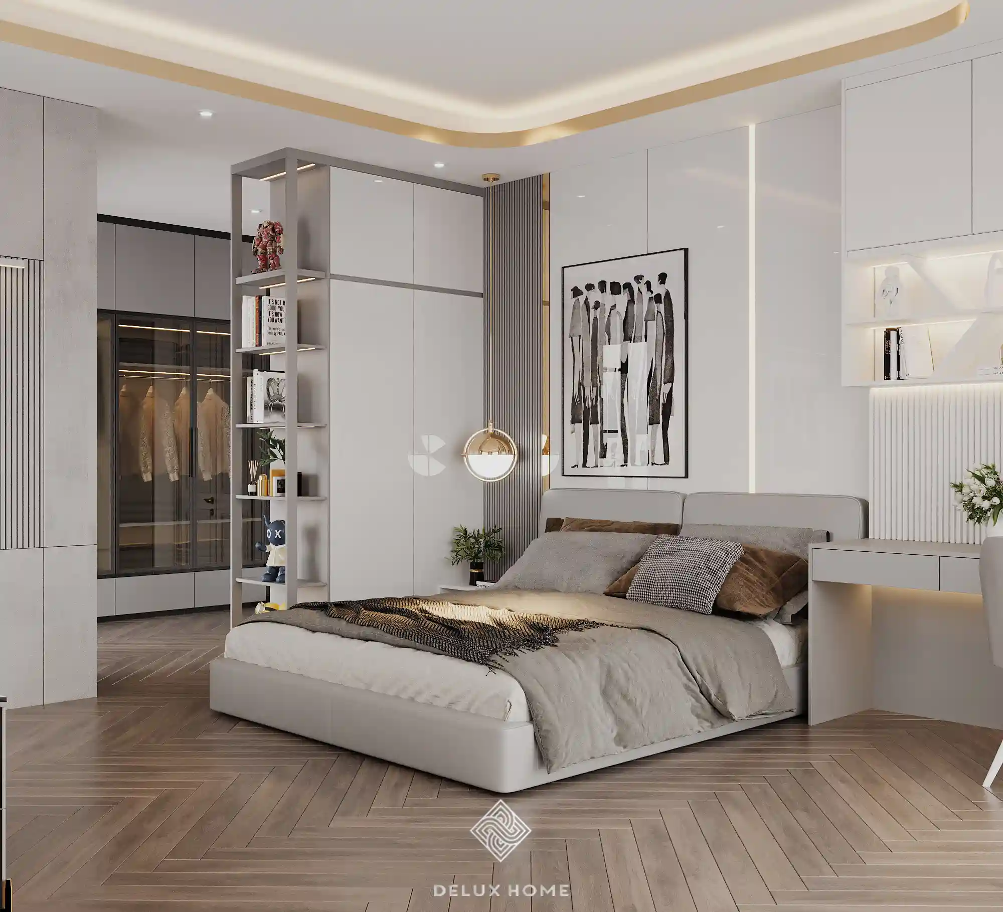Dự án nhà phố anh Hưng - Hoàng Cầu - phòng ngủ con trai