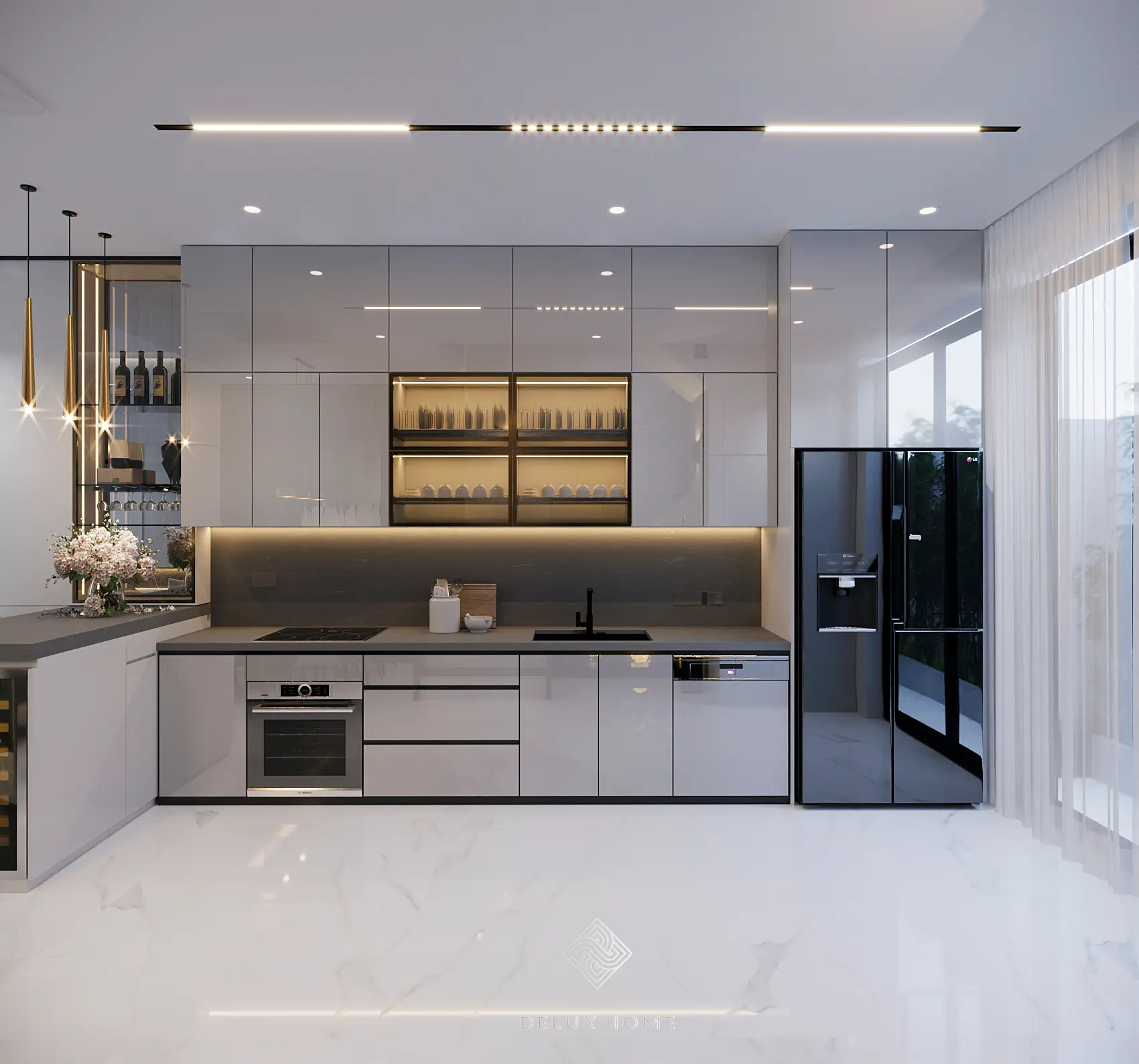 Dự án nhà phố chị Diệp Đông Anh - phòng bếp
