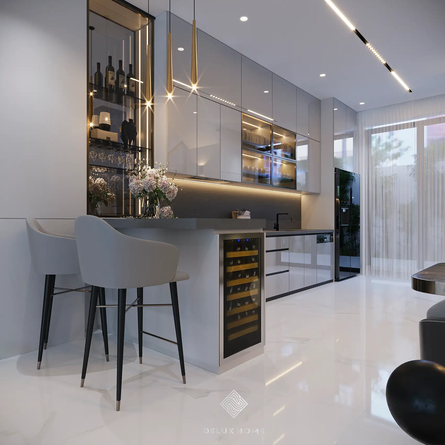 Dự án nhà phố chị Diệp Đông Anh - phòng bếp