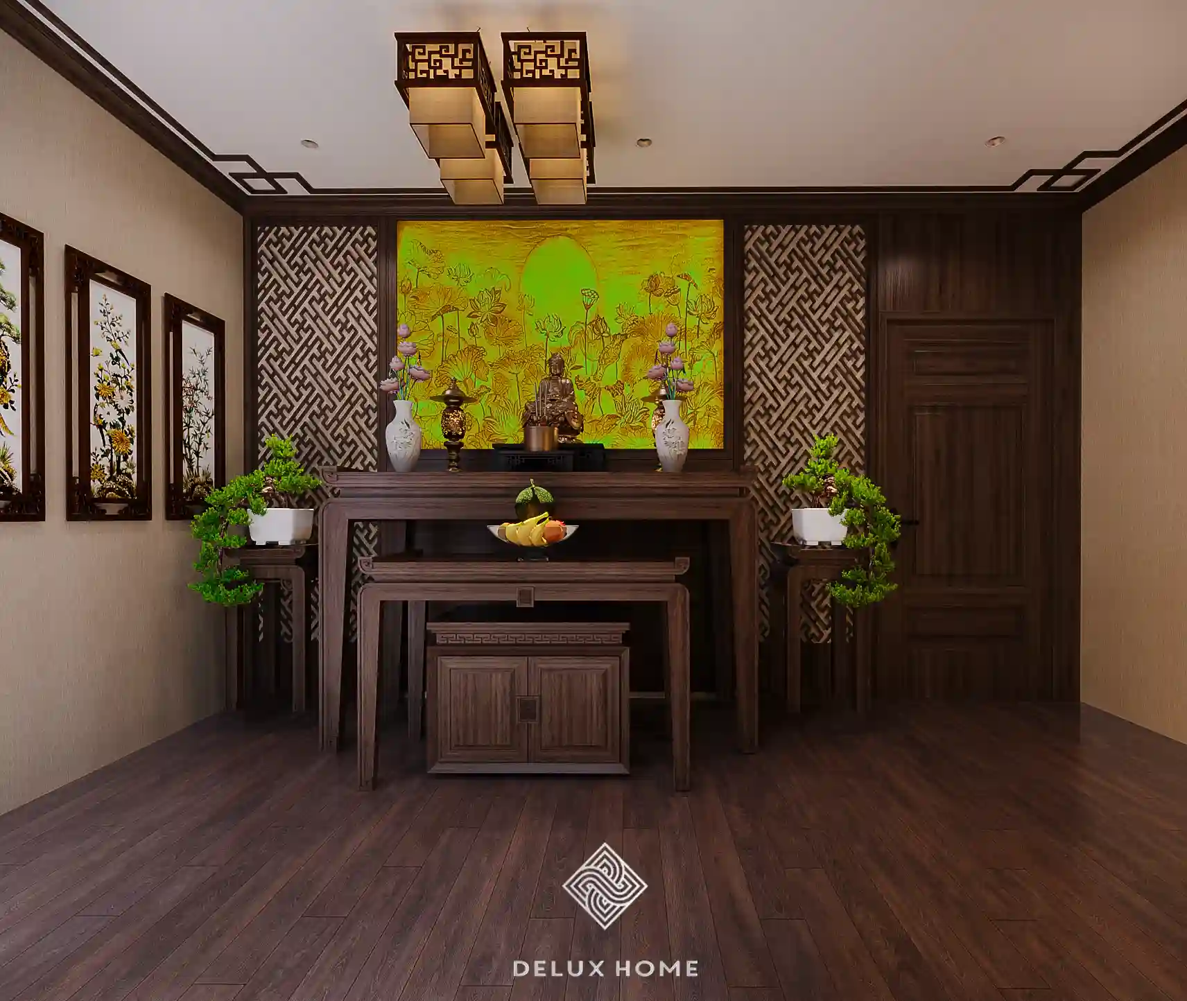 Dự án nhà phố chị Diệp Đông Anh - phòng thờ