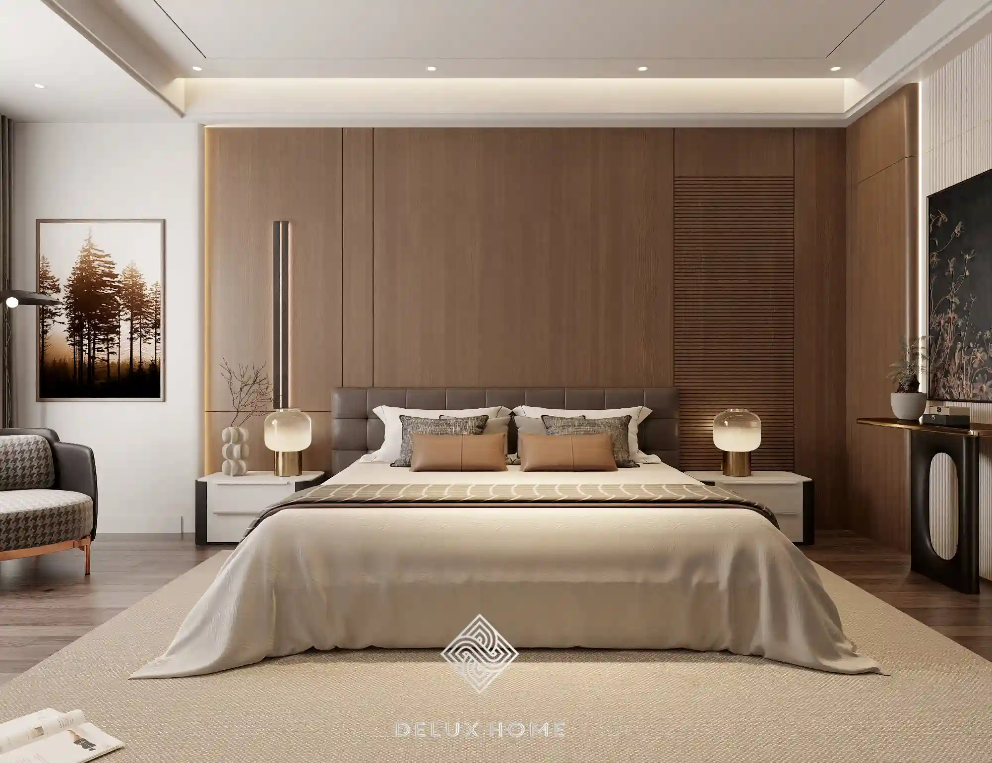 Phòng ngủ ông bà dự án nhà phố chị Mai Long Biên