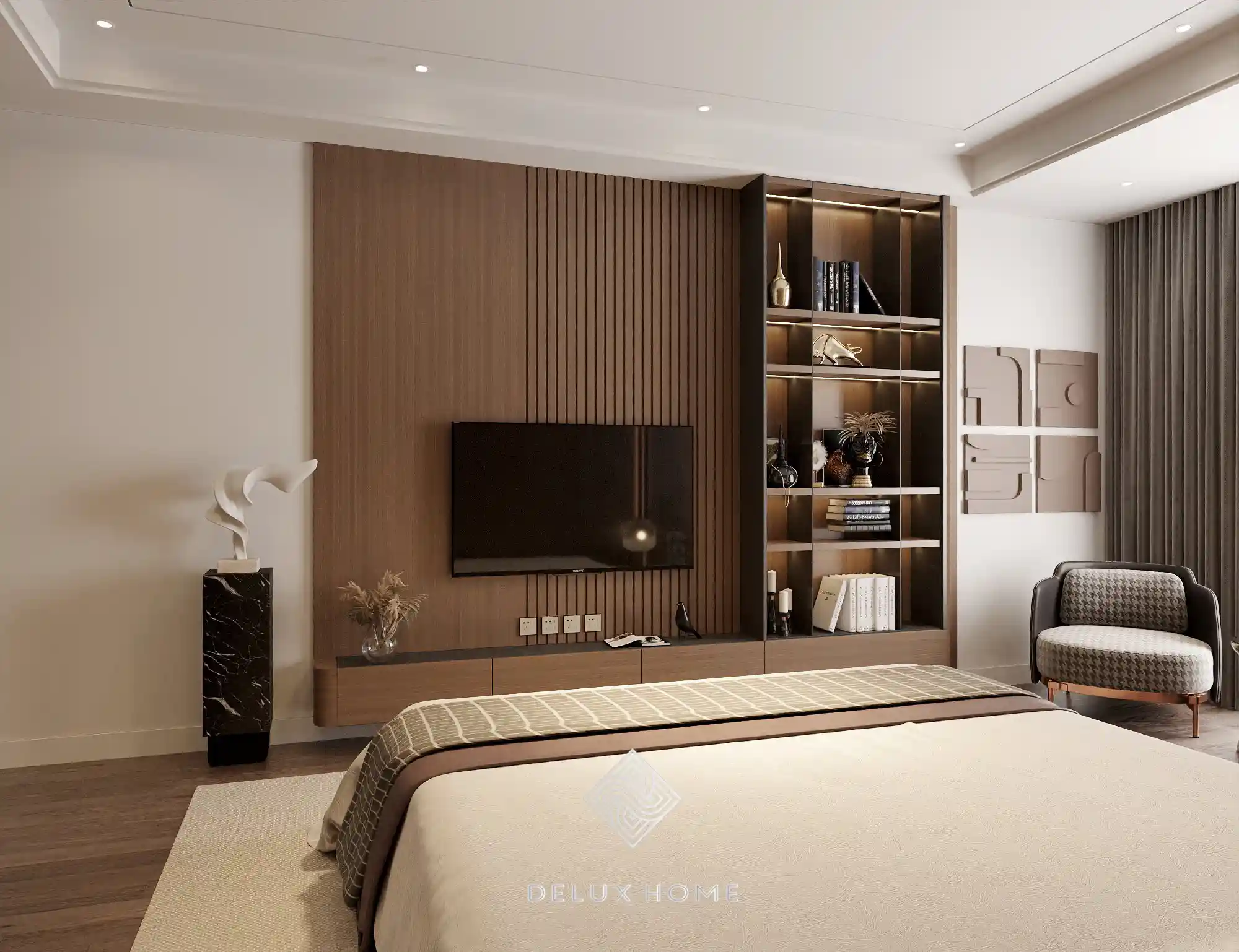 Phòng ngủ ông bà dự án nhà phố chị Mai Long Biên