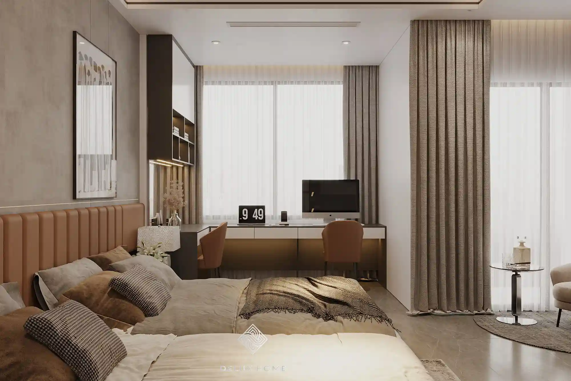 Dự án nhà phố chị Trang Cự Lộc - phòng ngủ master