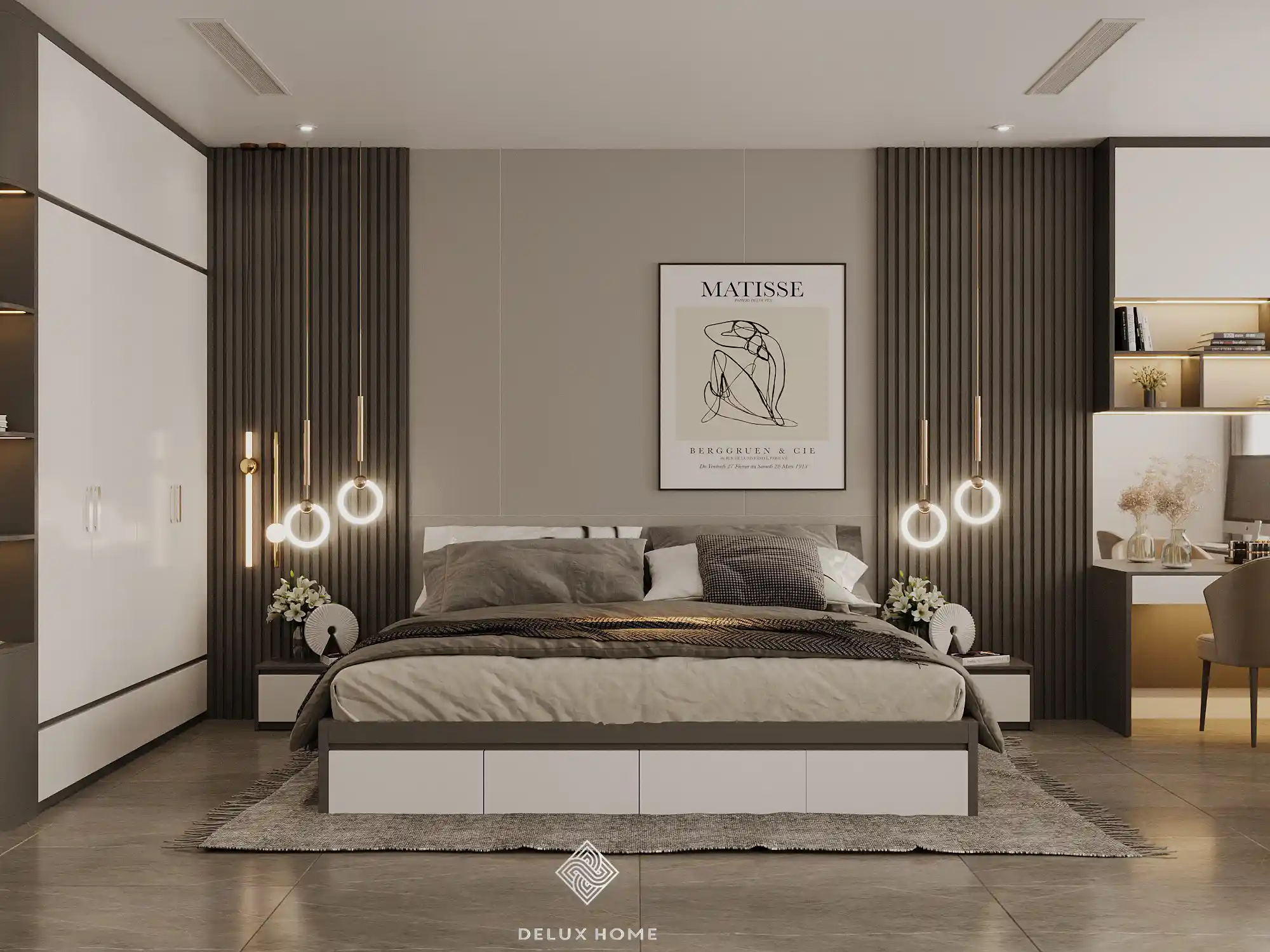 Dự án nhà phố chị Trang Cự Lộc - phòng ngủ ông bà