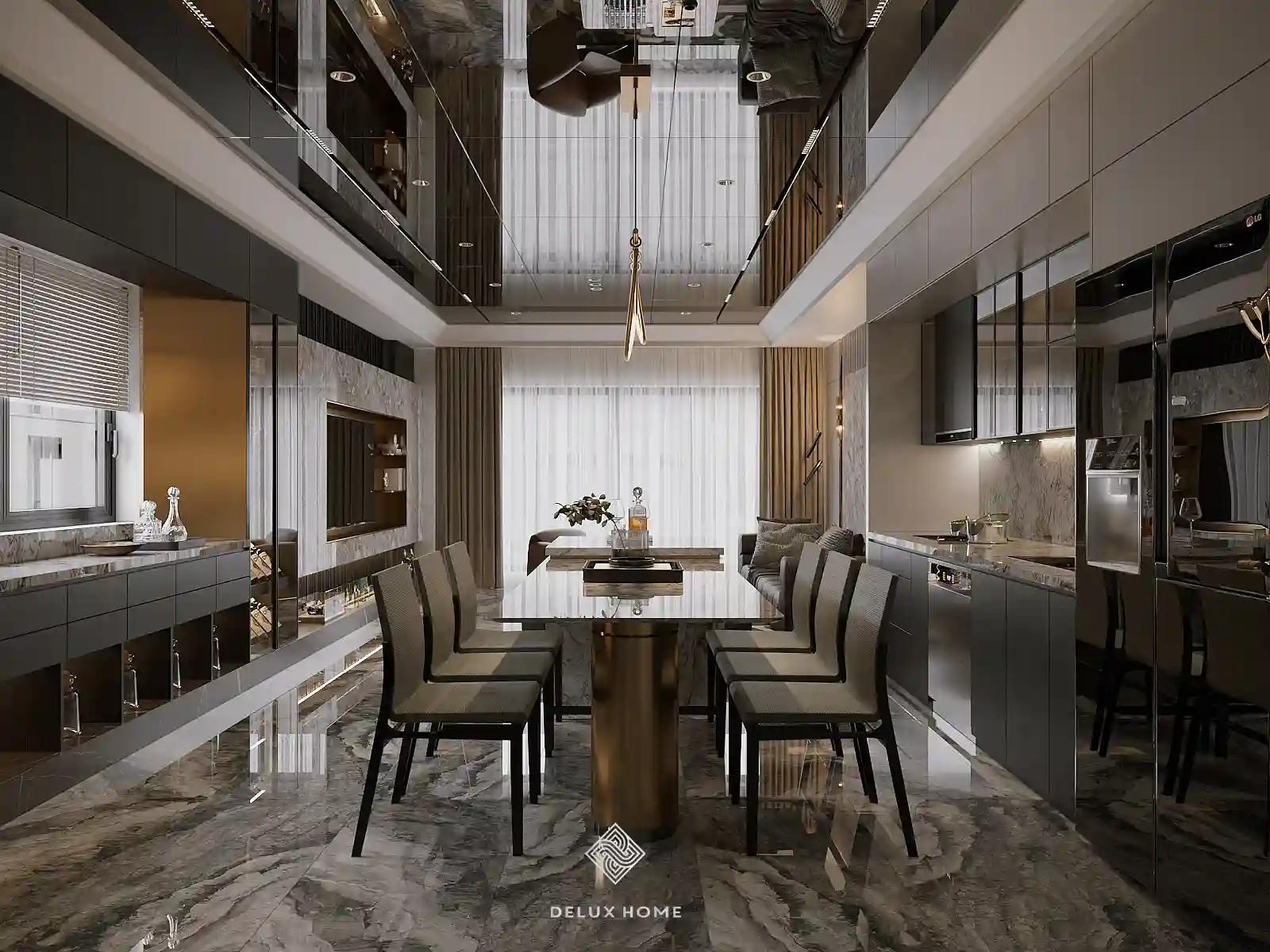 Dự án nhà phố Hoàng Mai - anh Quang - phòng bếp