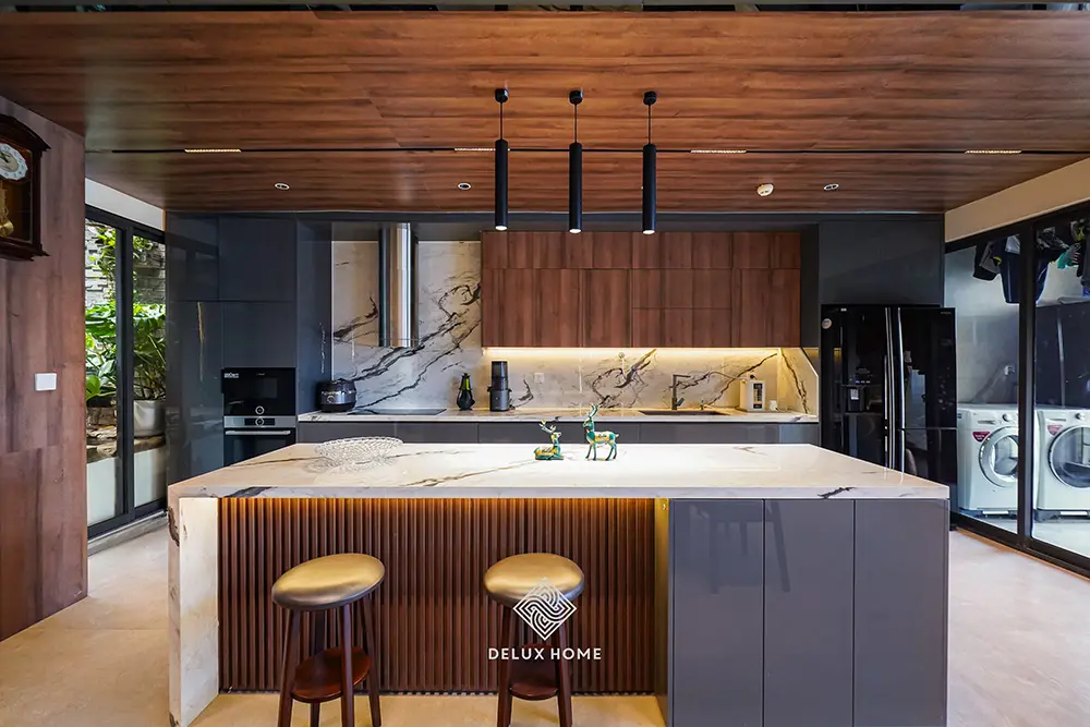 Dự án thi công biệt thự duplex the pride - anh dũng - phòng bếp