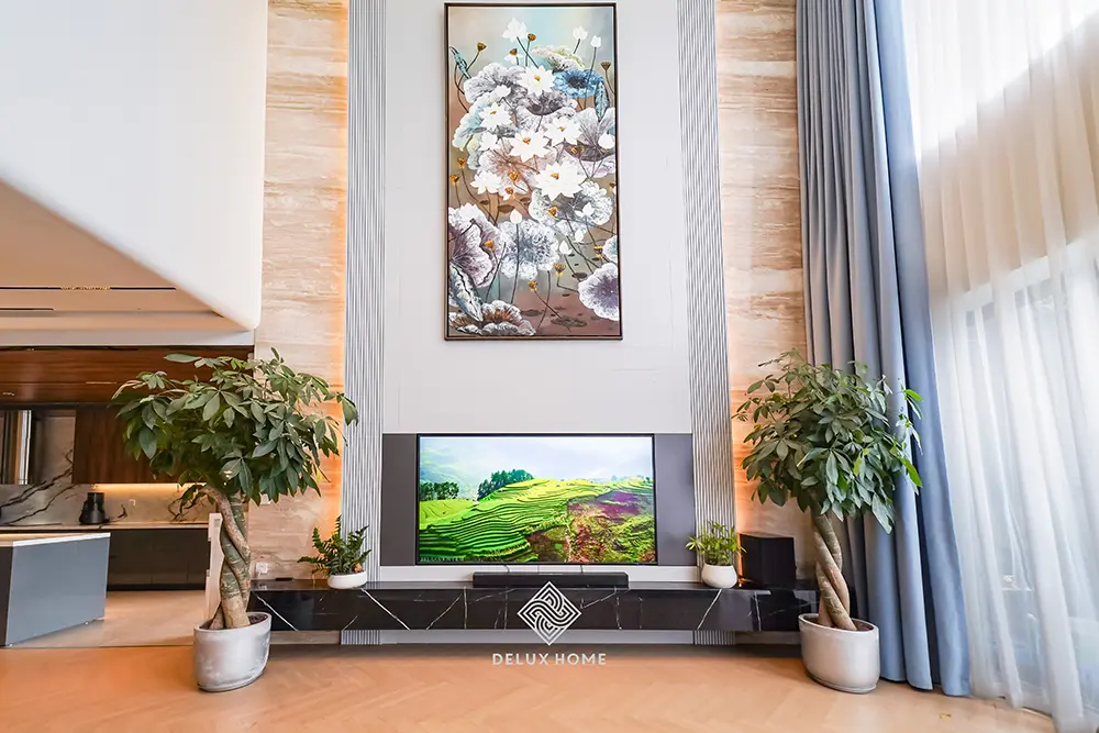 Dự án thi công biệt thự duplex the pride - anh dũng - phòng khách