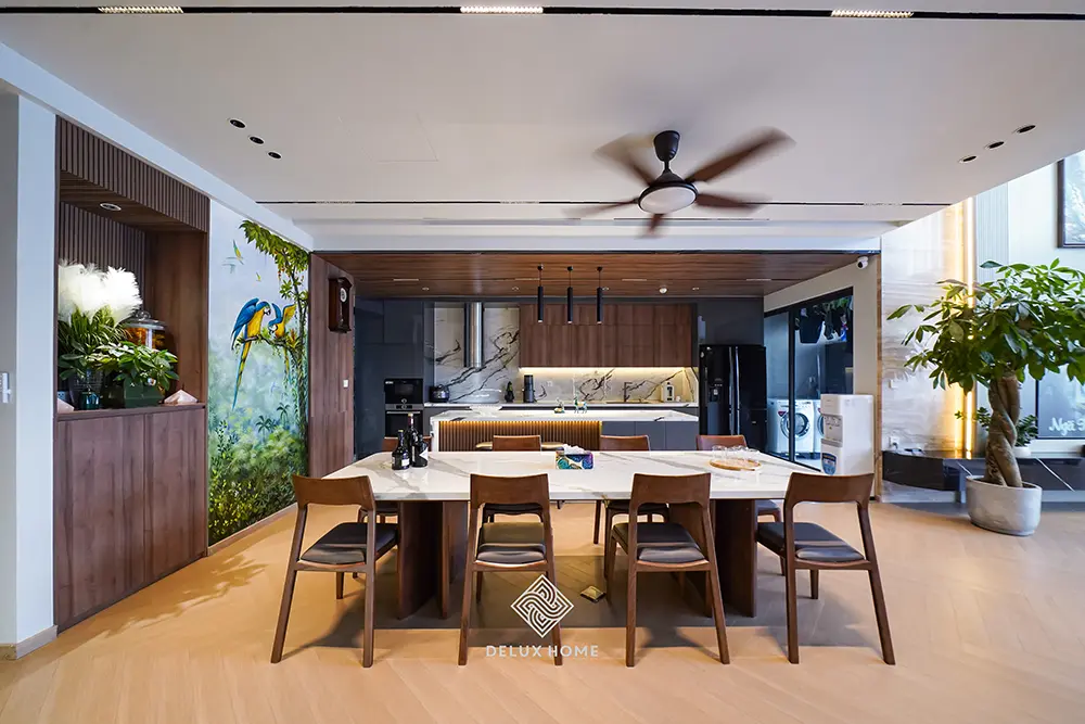 Dự án thi công biệt thự duplex the pride - anh dũng - phòng bếp