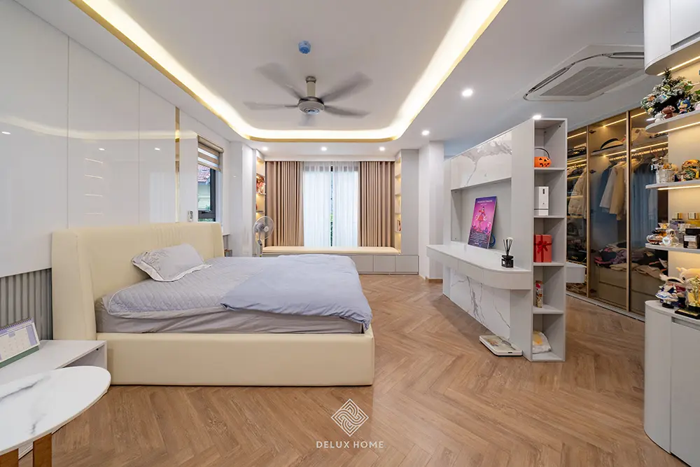 Dự án thi công biệt thự hoàng cầu - anh Hưng - phòng ngủ bé gái