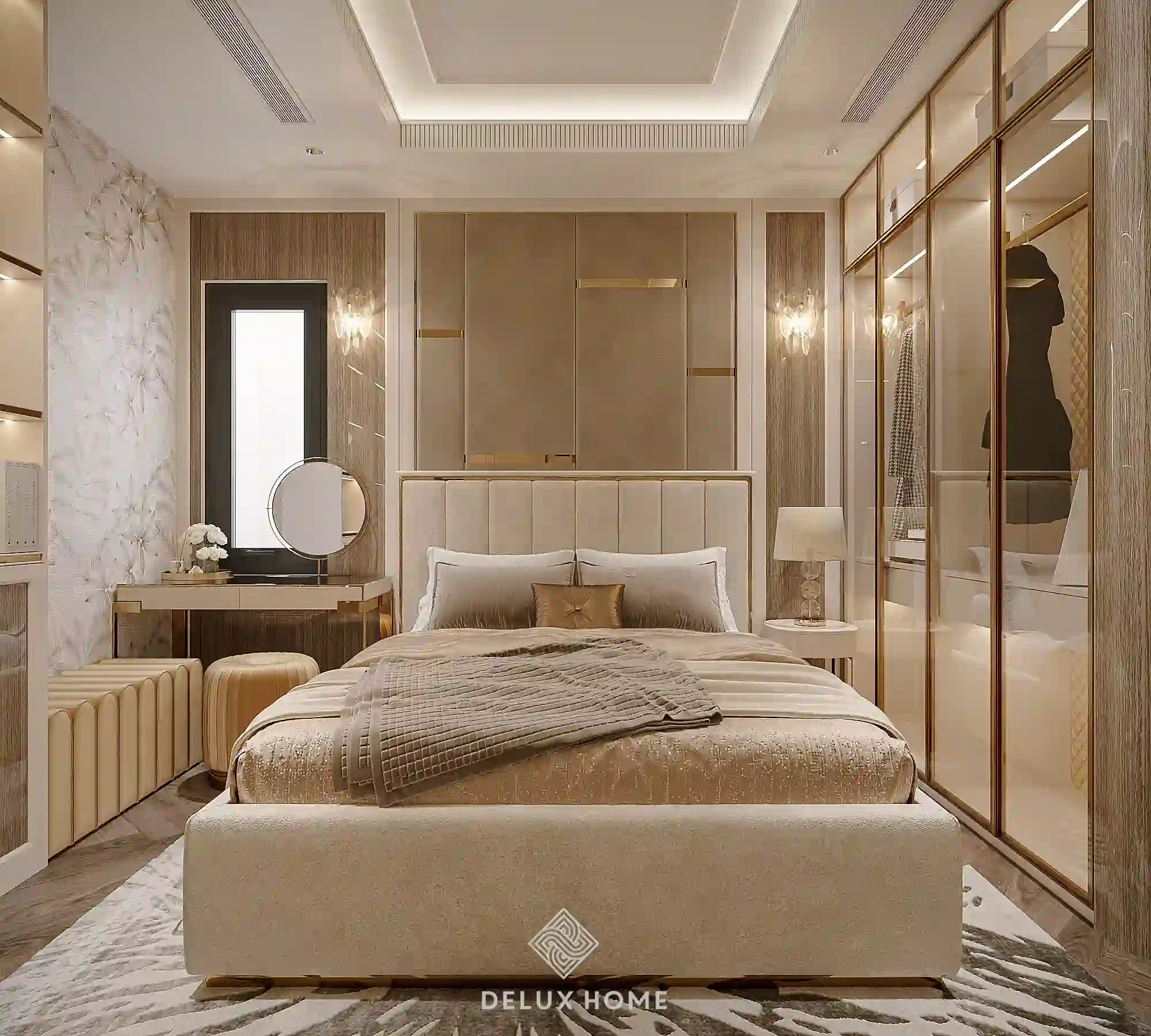 Dự án thi công nội thất nhà phố Hoàng Mai - Anh Tuấn - phòng ngủ con gái nhỏ