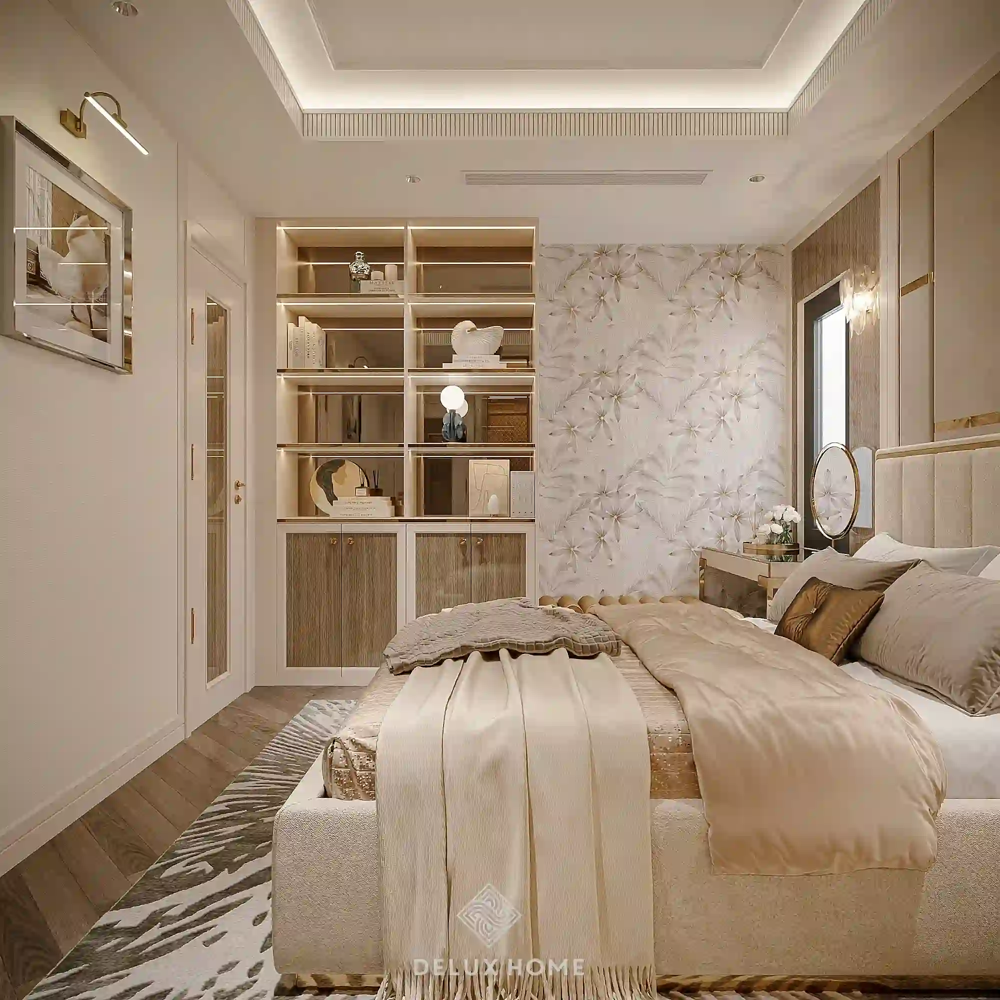 Dự án thi công nội thất nhà phố Hoàng Mai - Anh Tuấn - phòng ngủ con gái nhỏ