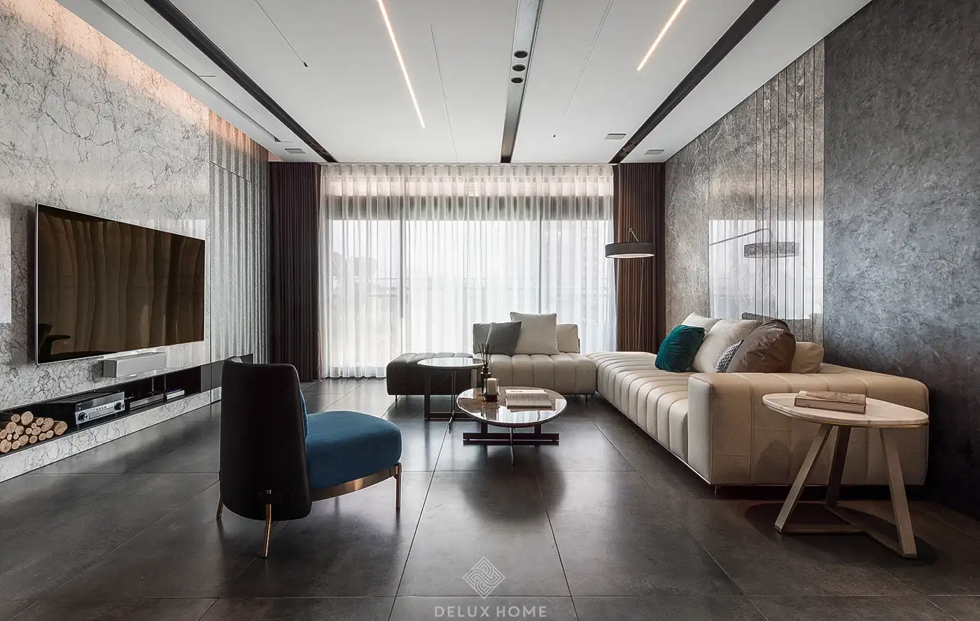 Dự án thi công chung cư Metropolis - anh Khánh - phòng khách 2