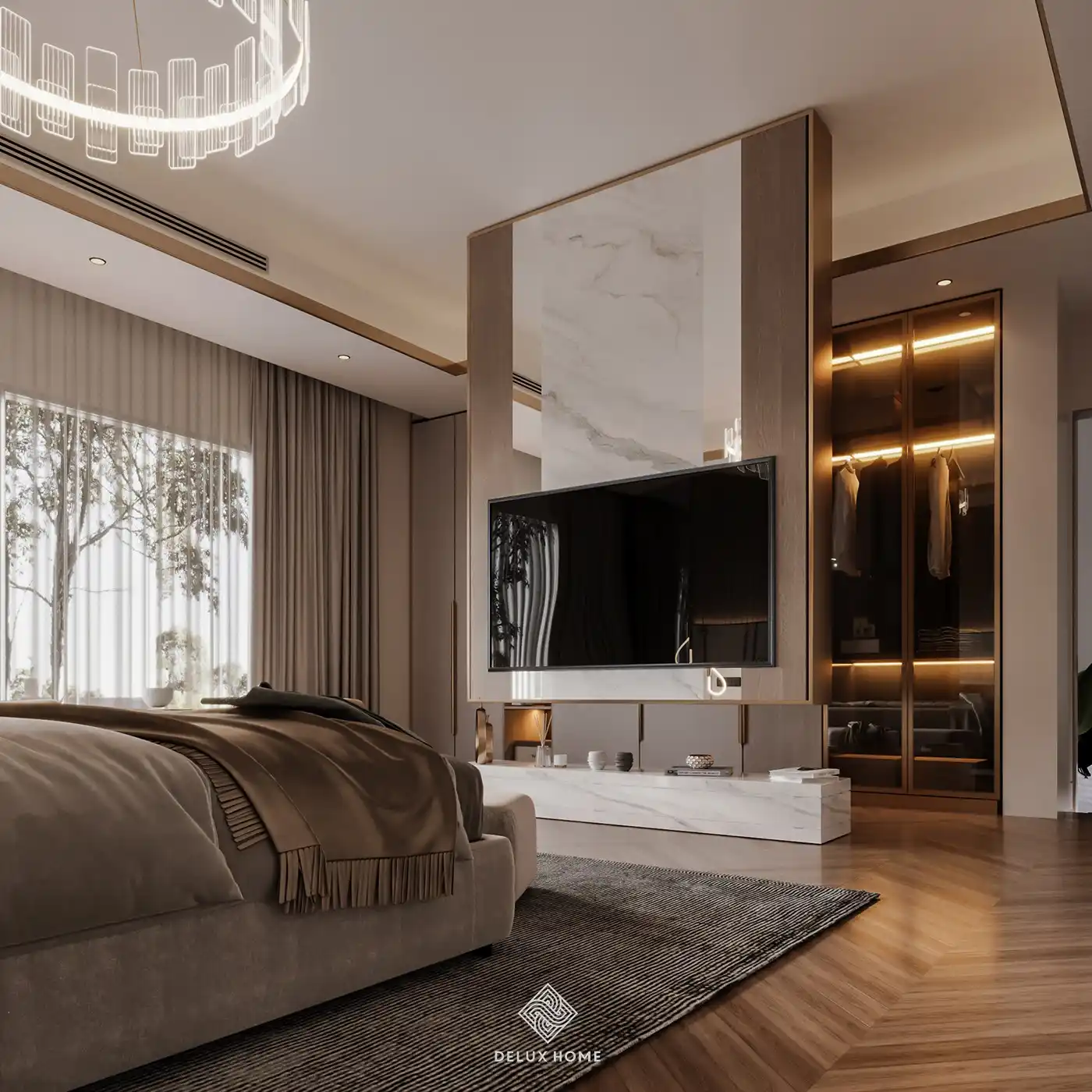 Dự án biệt thự Villa Ciputra - ông Thanh - phòng ngủ