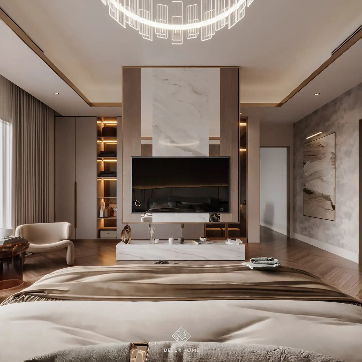 Dự án biệt thự Villa Ciputra - ông Thanh - phòng ngủ