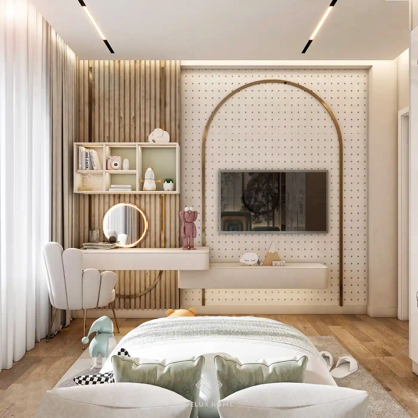 Dự án nhà phố Hà Đông - anh Lâm - phòng ngủ con gái