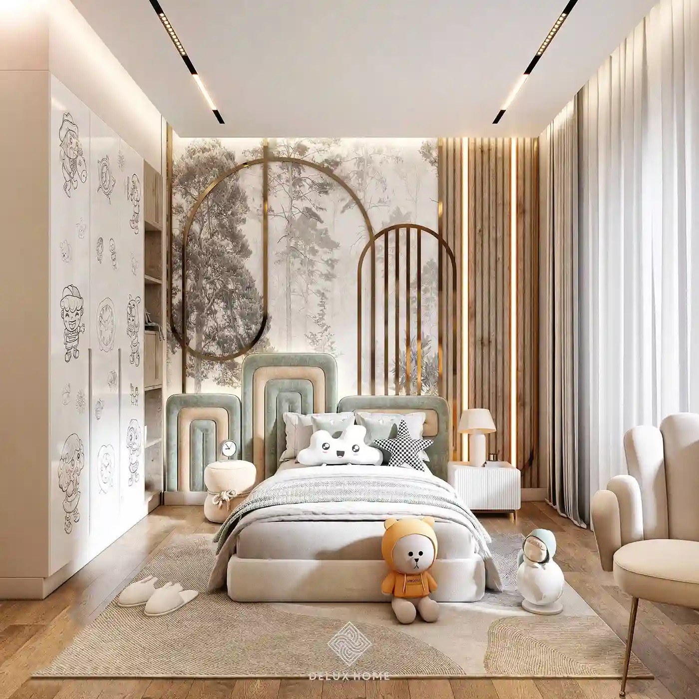 Dự án nhà phố Hà Đông - anh Lâm - phòng ngủ con gái