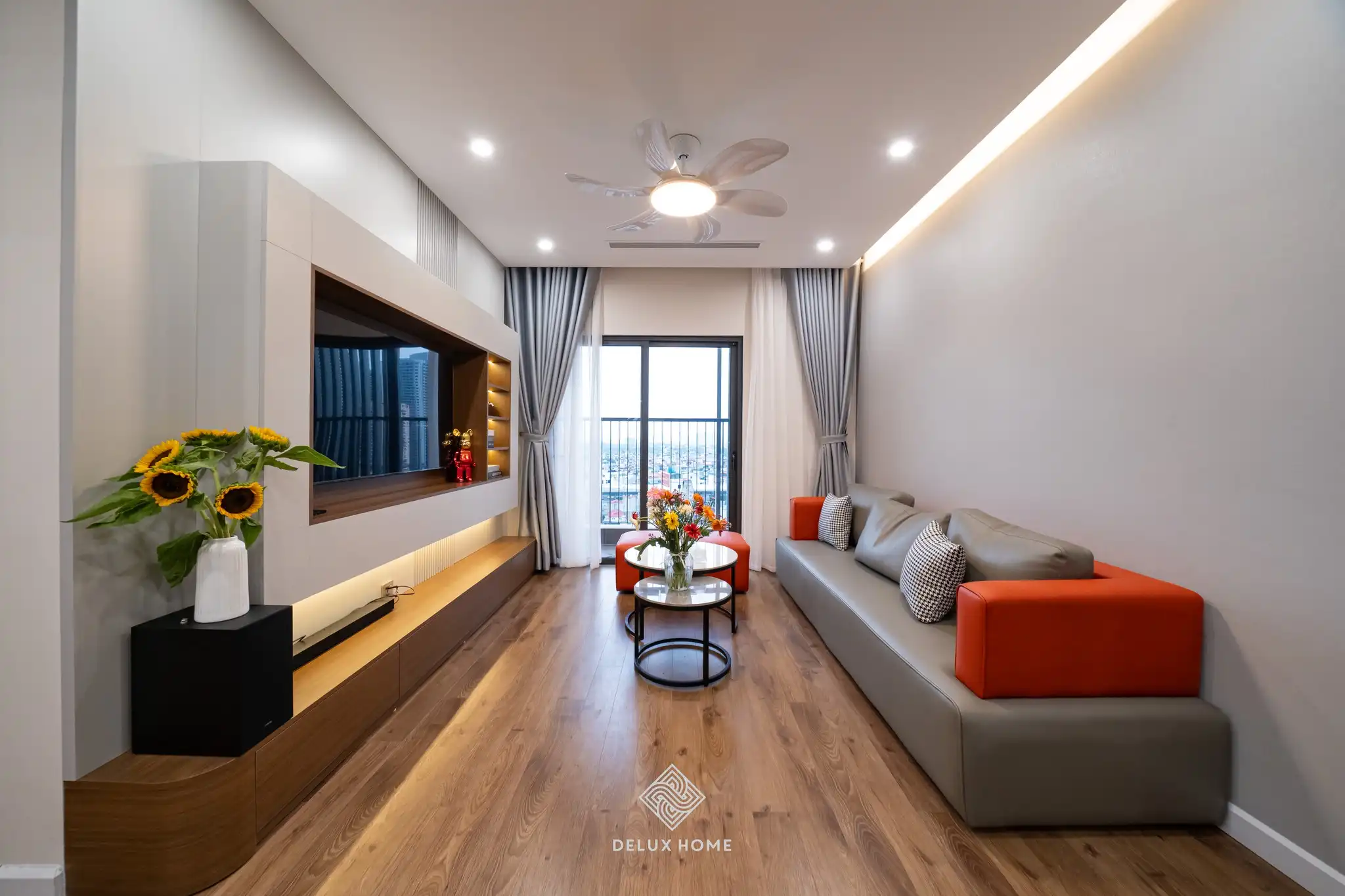 Dự án thi công chung cư Hoàng Thành Pearl - phòng khách