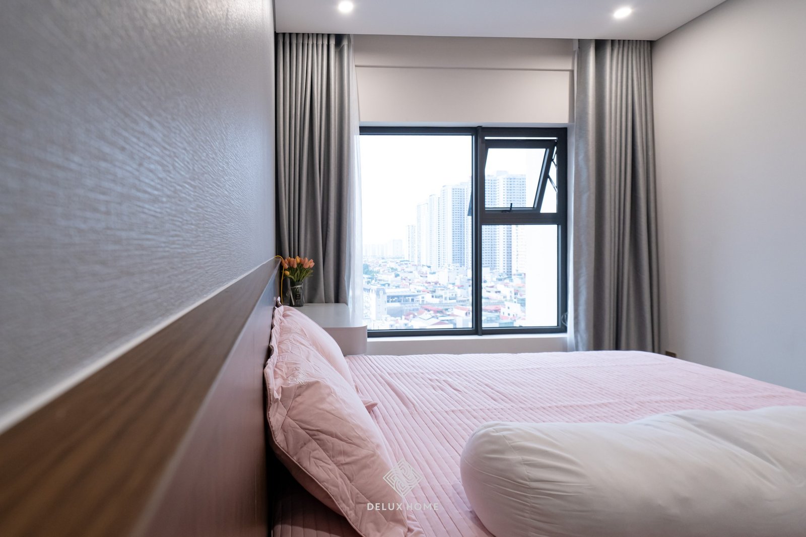 Dự án thi công chung cư Hoàng Thành Pearl - phòng ngủ ba mẹ