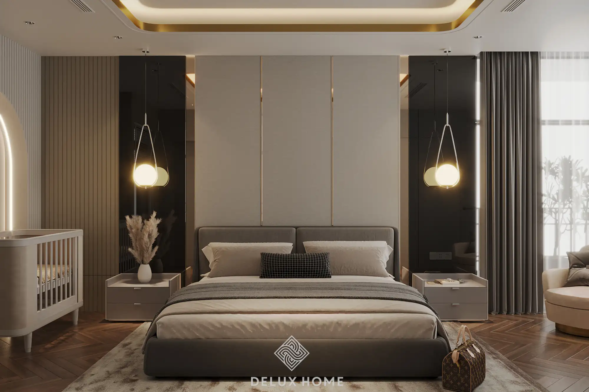 Dự án thi công nhà phố Mê Linh - Chị Hạnh - Phòng ngủ master