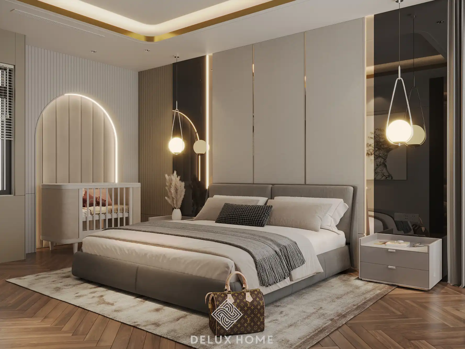 Dự án thi công nhà phố Mê Linh - Chị Hạnh - Phòng ngủ master