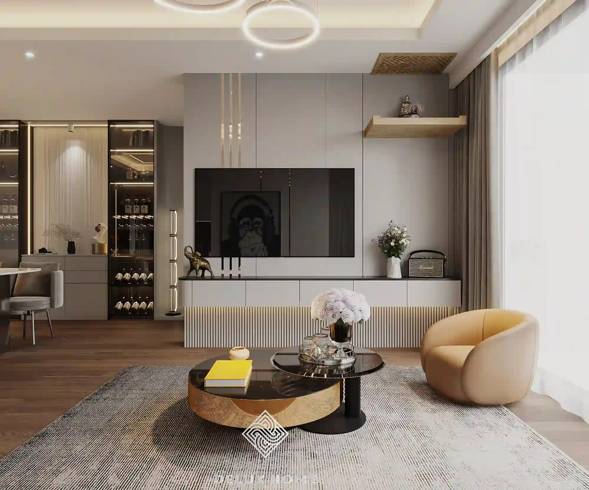Dự án chung cư GreenPark - chị Phương - phòng khách