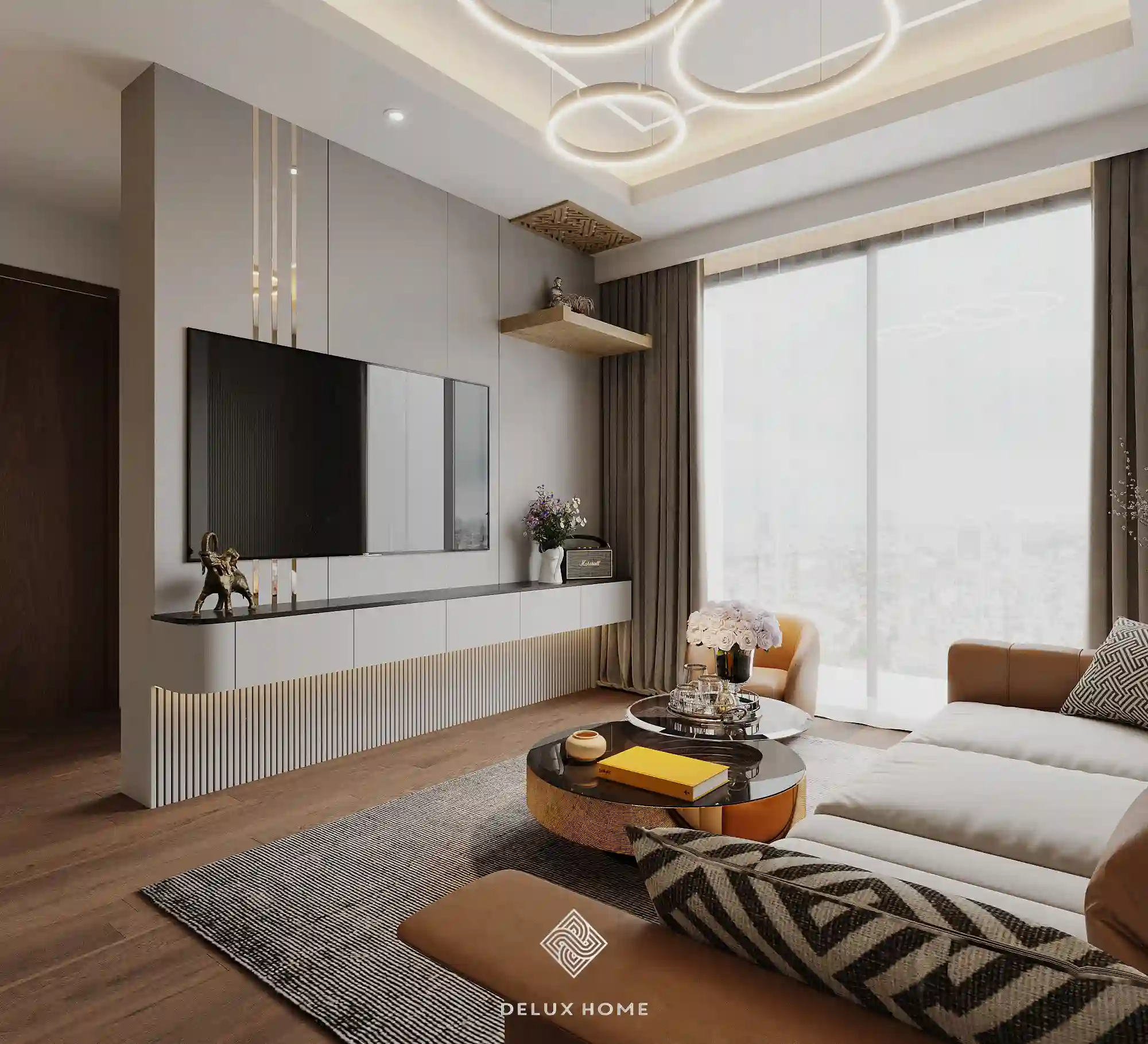 Dự án chung cư GreenPark - chị Phương - phòng khách