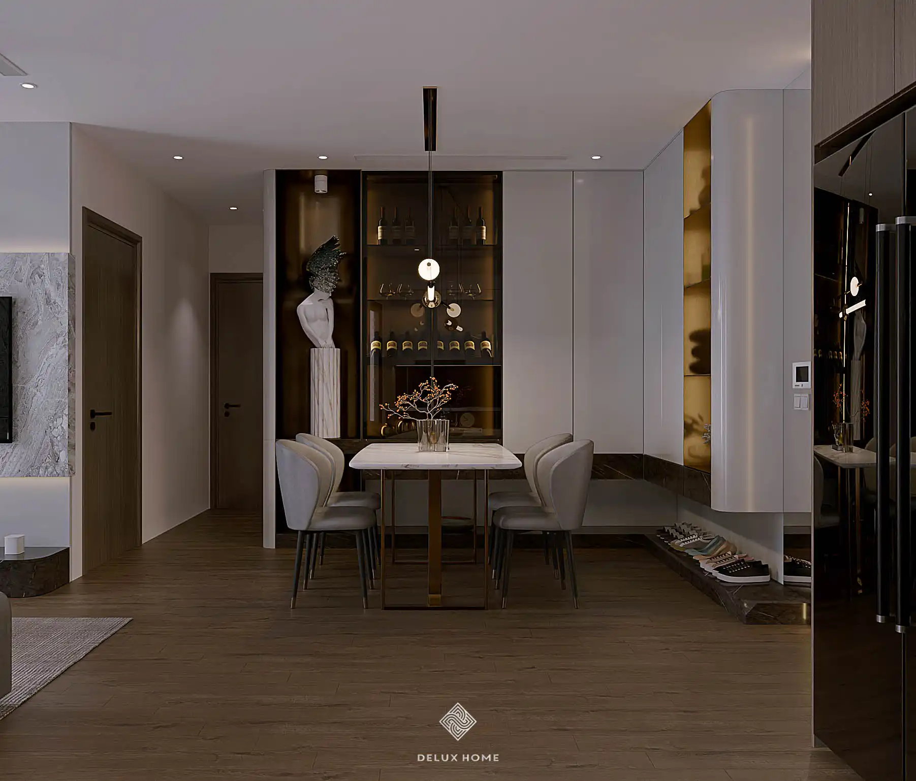 Dự án chung cư Hoàng Thành Pearl - chị Huyền - phòng bếp