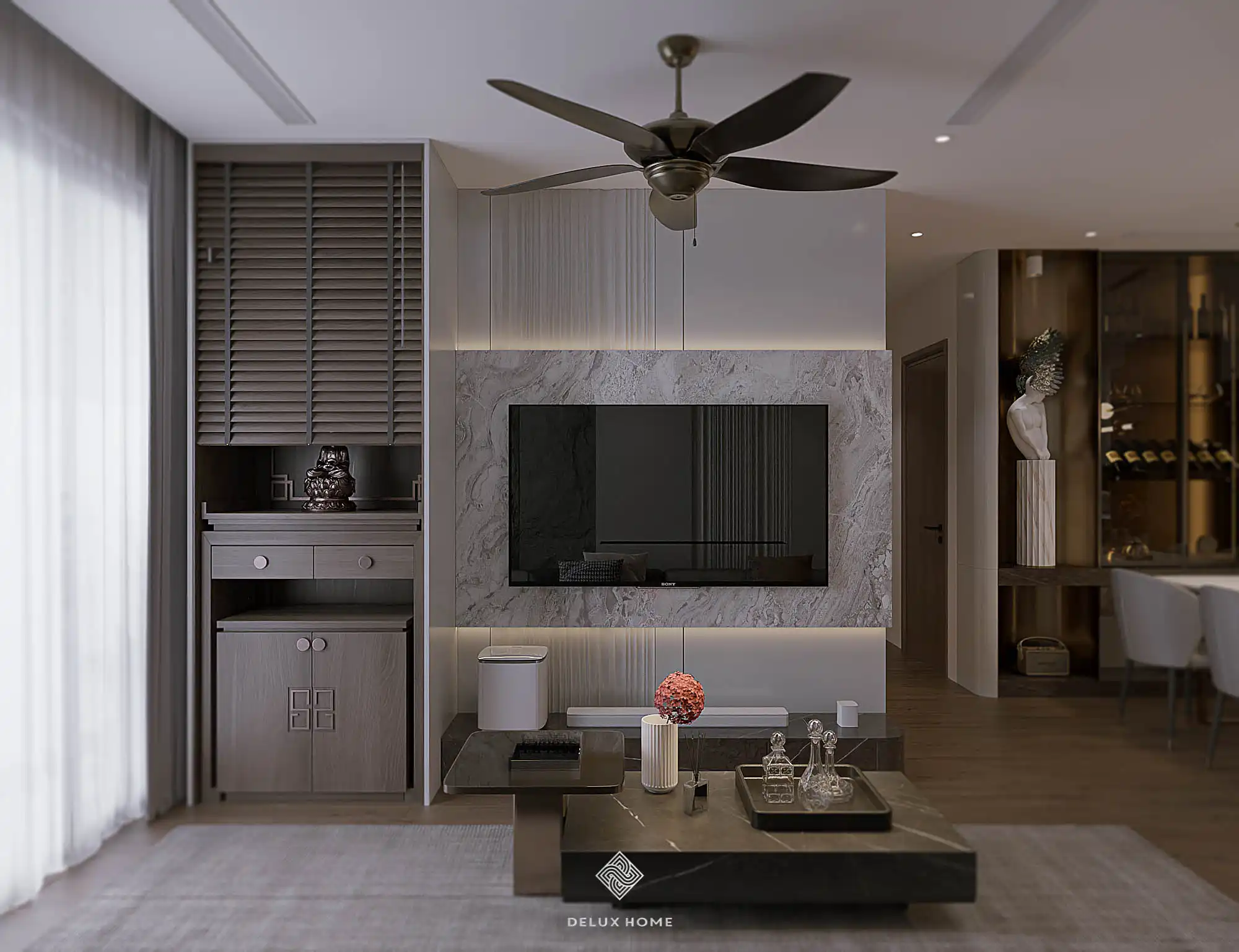 Dự án chung cư Hoàng Thành Pearl - chị Huyền - phòng khách
