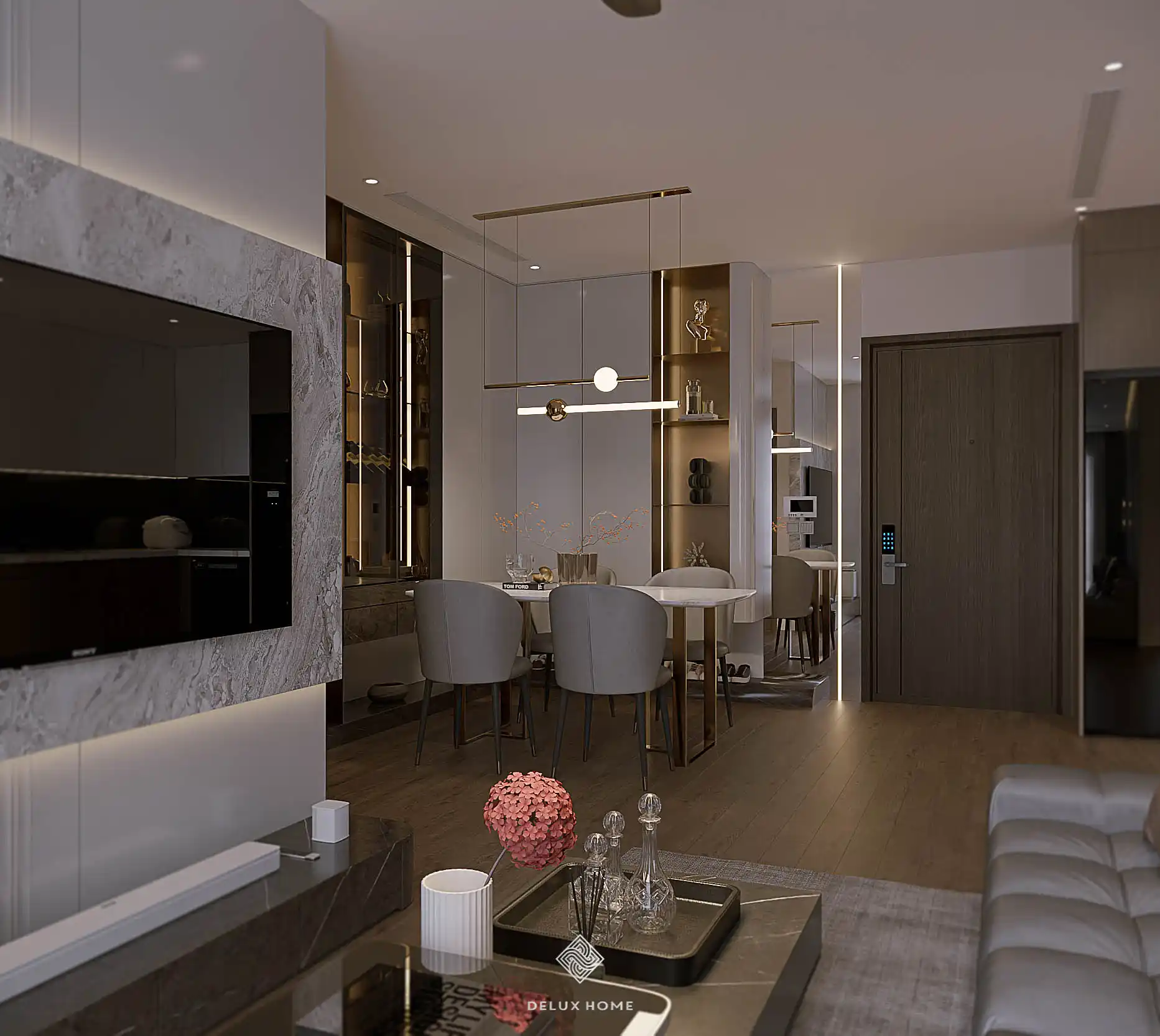 Dự án chung cư Hoàng Thành Pearl - chị Huyền - phòng khách