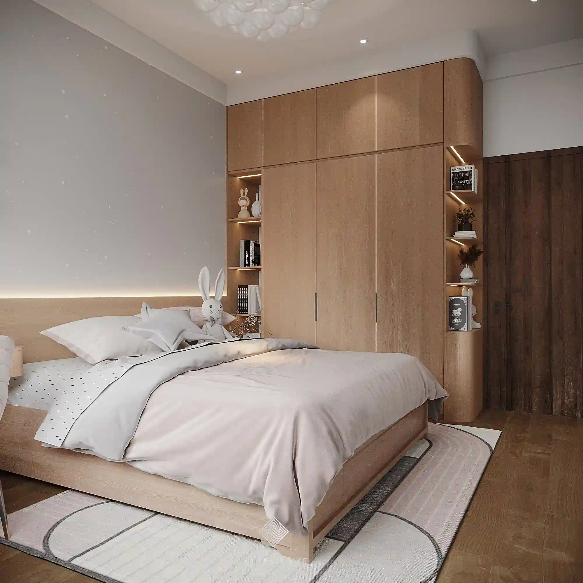 Dự án nhà phố Hoàng Mai - anh Tuấn - phòng ngủ con gái nhỏ