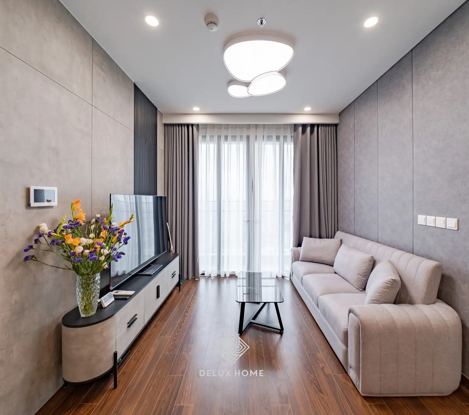Dự án thi công chung cư Masteri West Heights - chị Hiền - phòng khách