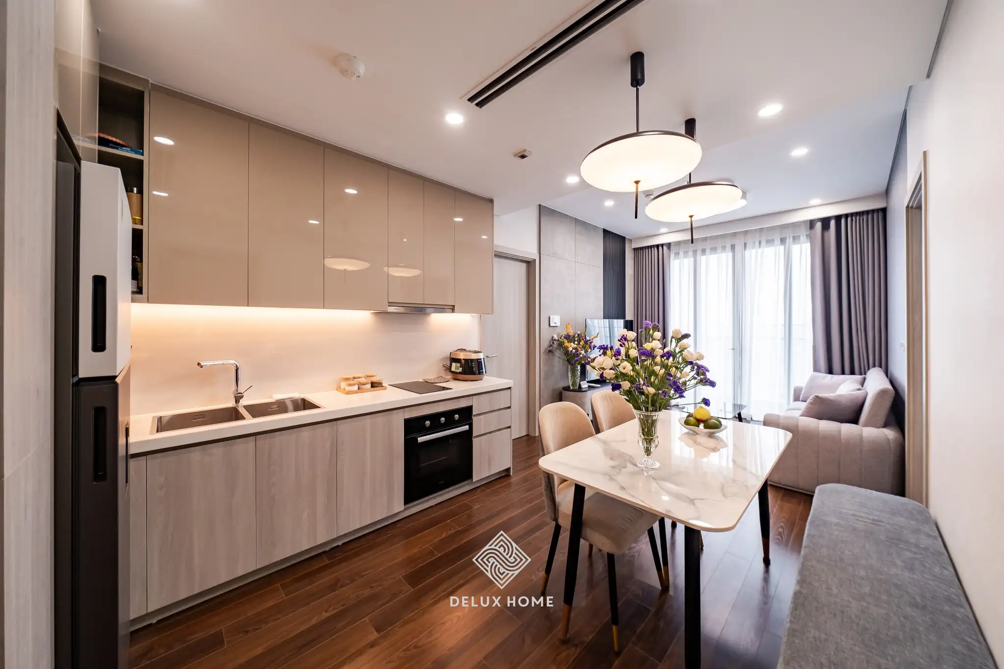 Dự án thi công chung cư Masteri West Heights - chị Hiền - phòng bếp