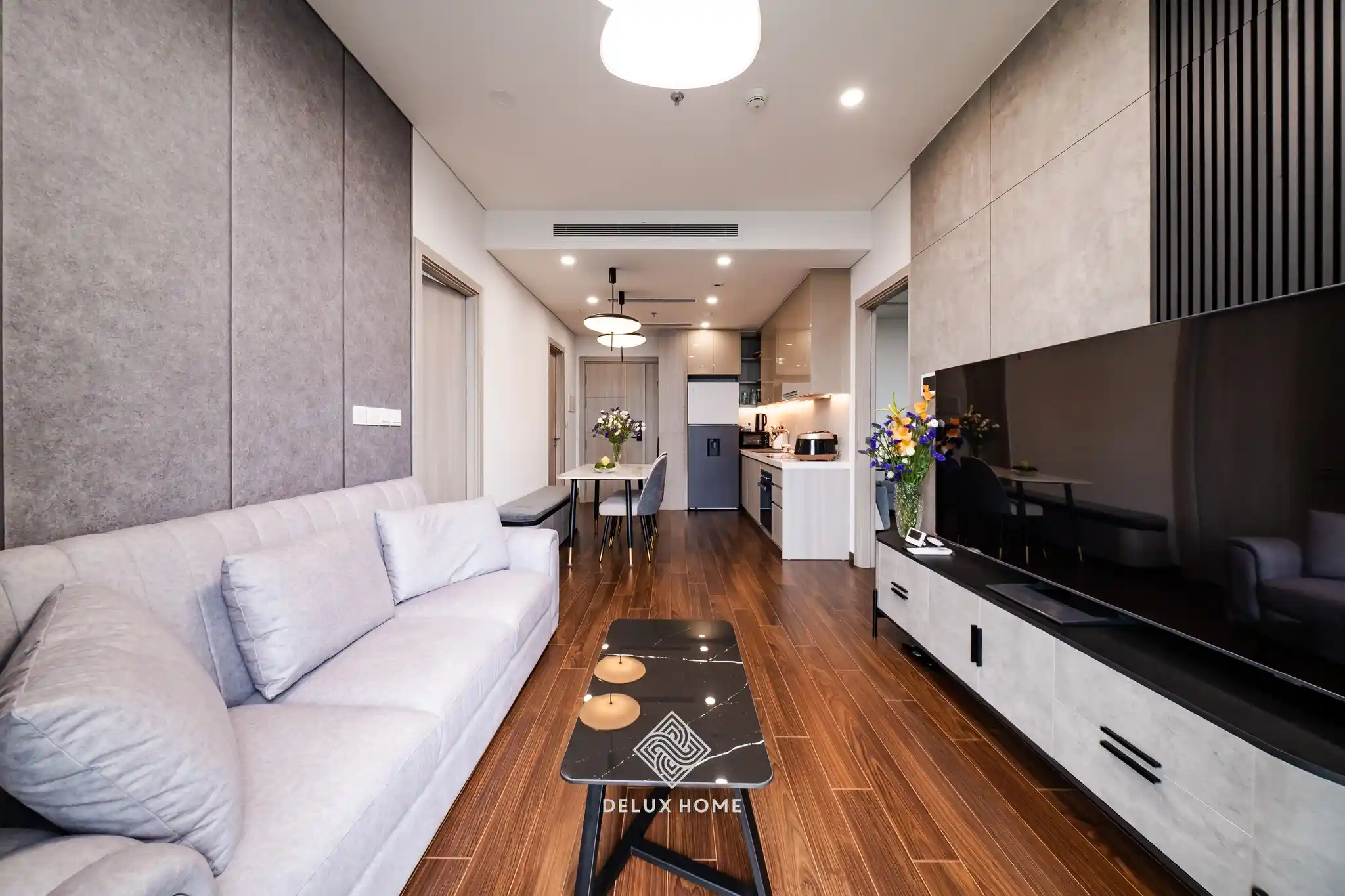 Dự án thi công chung cư Masteri West Heights - chị Hiền - phòng khách