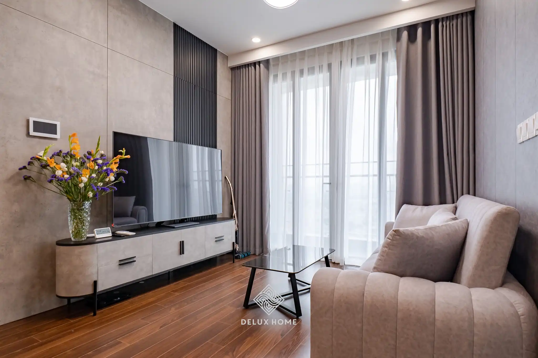 Dự án thi công chung cư Masteri West Heights - chị Hiền - phòng khách