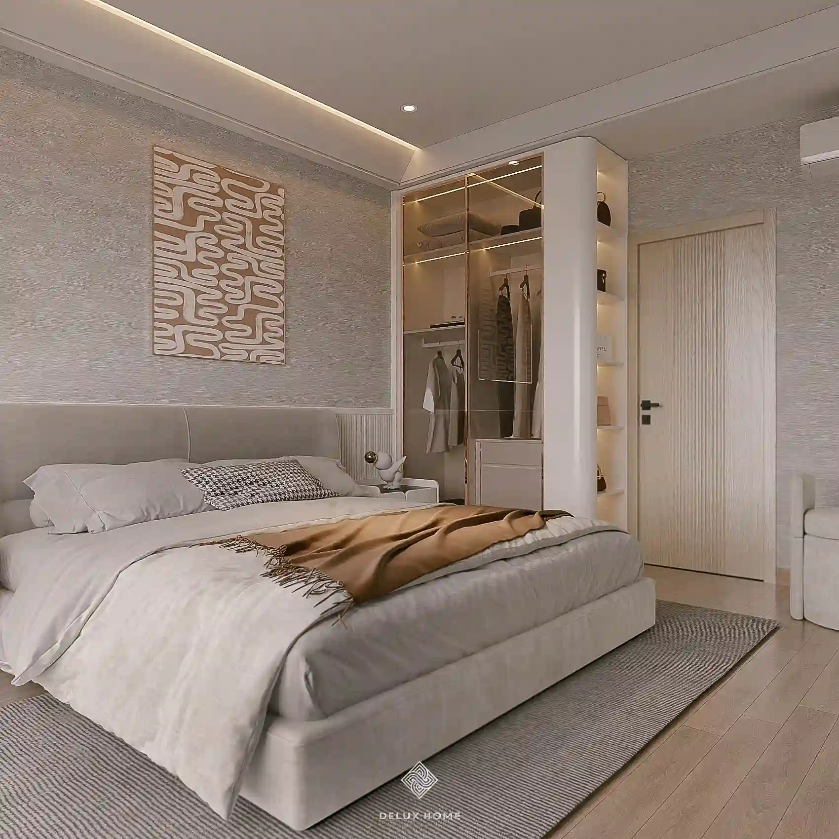 Dự án thiết kế nhà phố Quảng Ninh - Chị Thư phòng ngủ