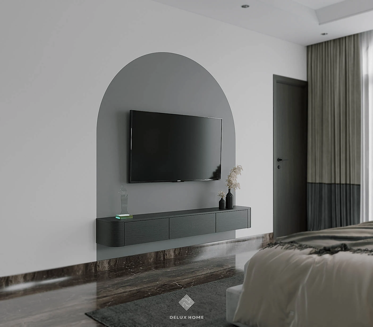 Dự án thiết kế nhà phố Quảng Ninh - chị Thuỷ phòng ngủ