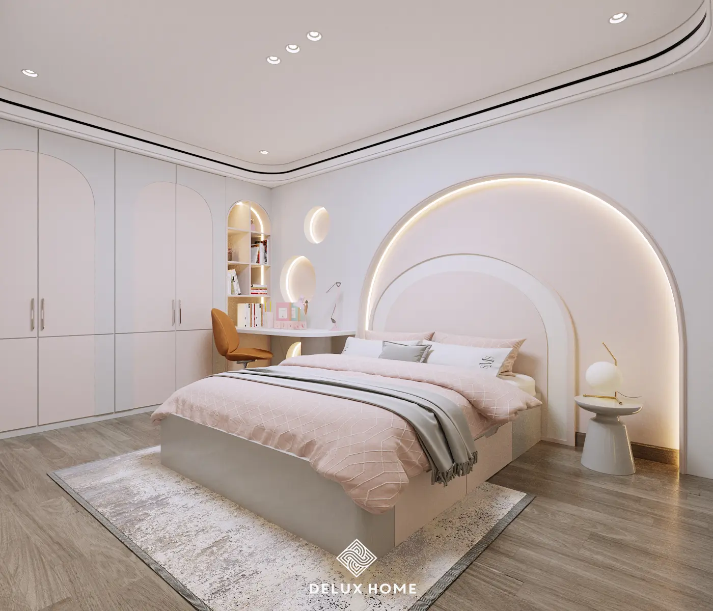 Dự án thiết kế nội thất nhà phố Trần Phú - chị Dung phòng ngủ
