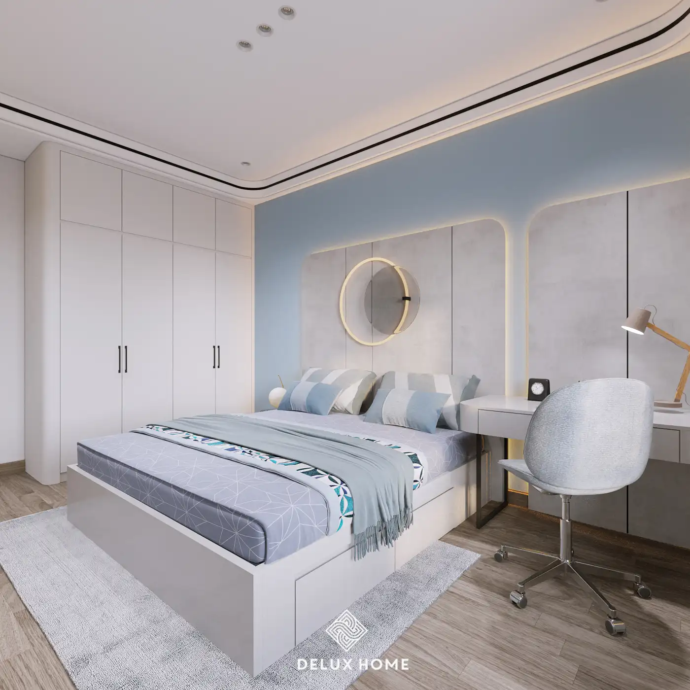 Dự án thiết kế nội thất nhà phố Trần Phú - chị Dung phòng ngủ