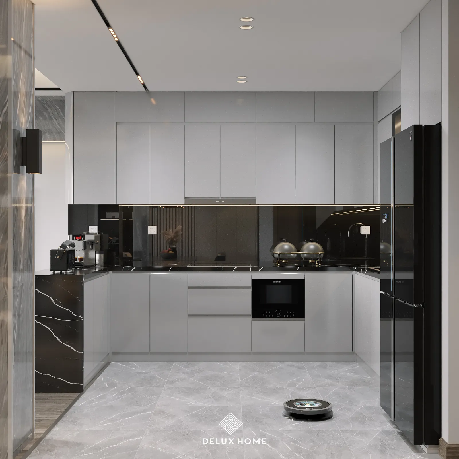 Dự án thiết kế nội thất nhà phố Trần Phú - chị Dung phòng bếp
