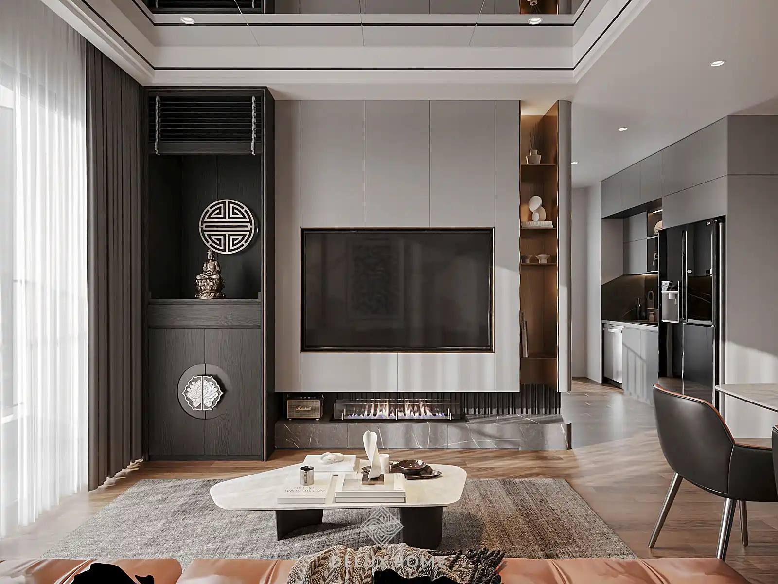 Dự án thiết kế chung cư SA5 The Sakura - anh Minh phòng khách