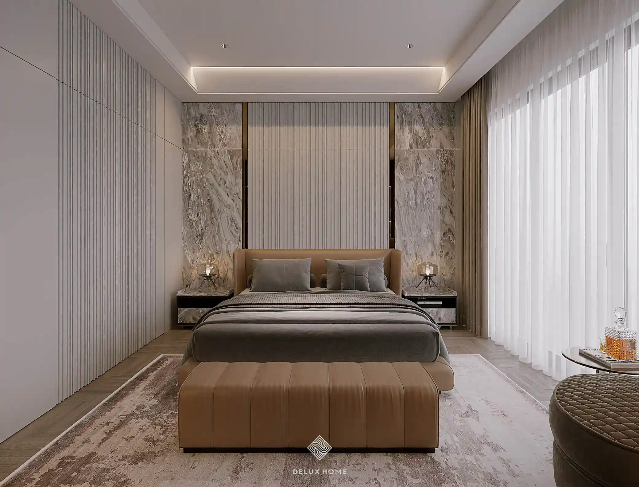 Dự án thiết kế nhà phố Hải Dương - anh Tiến phòng ngủ