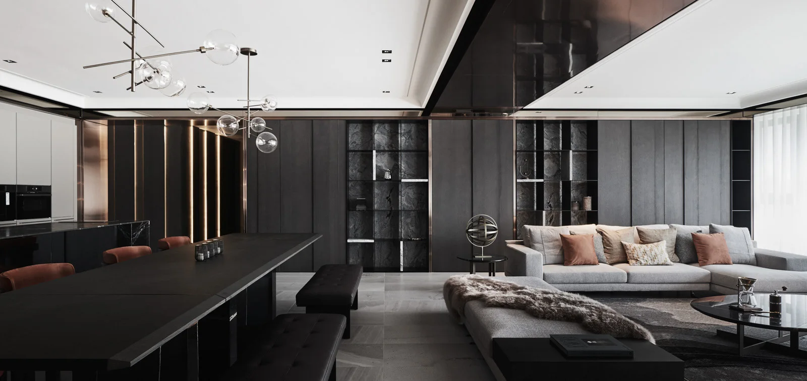 Dự án thi công chung cư chung cư Goldmark City phòng ăn
