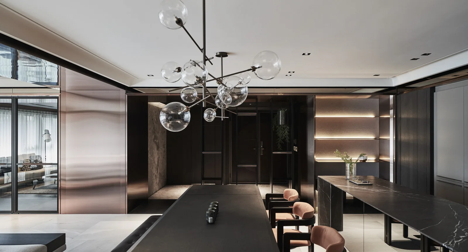 Dự án thi công chung cư chung cư Goldmark City phòng ăn