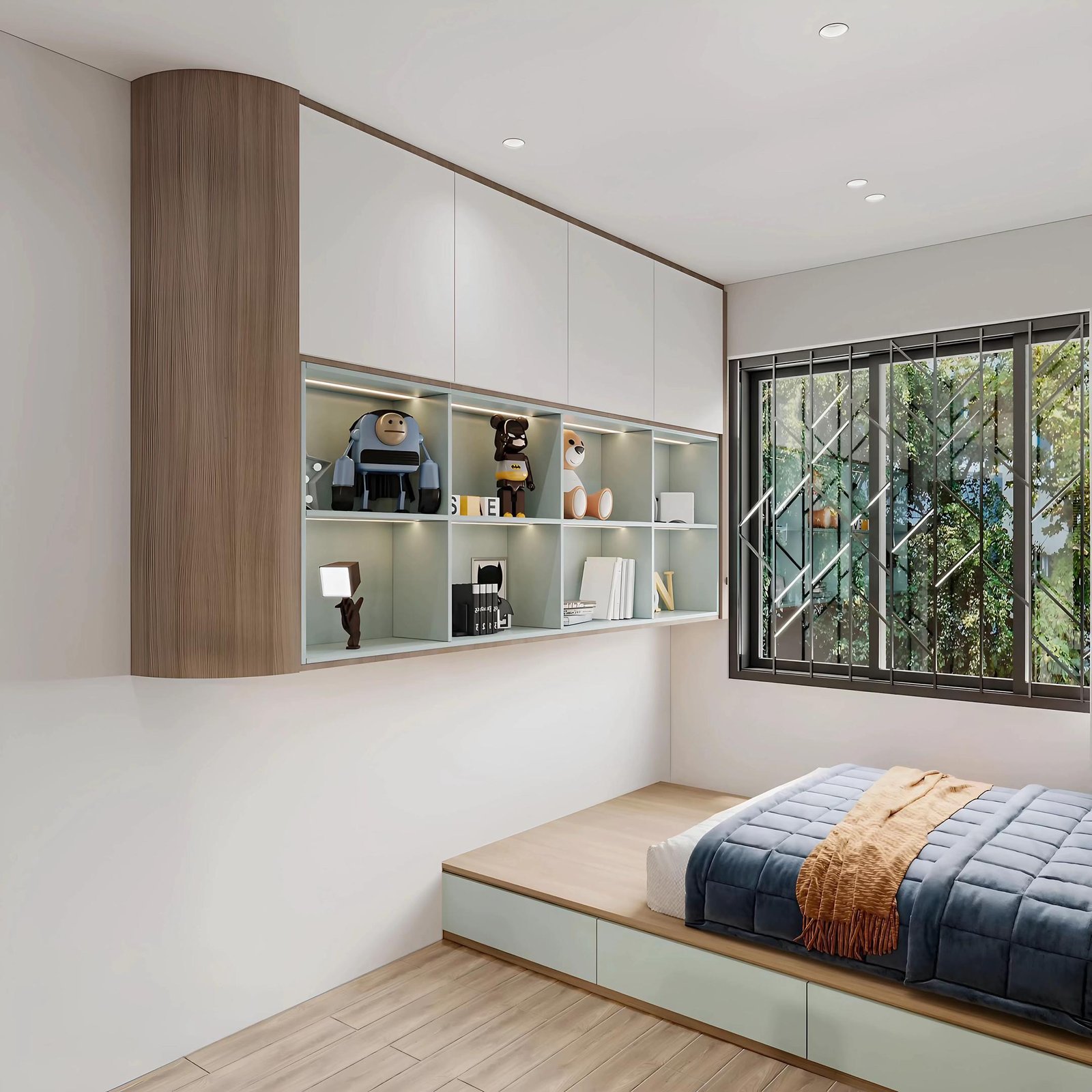 Giải pháp giường bục (Platform bed) hiện đại – Xu hướng nội thất nhà phố tối ưu từ DeluxHome.